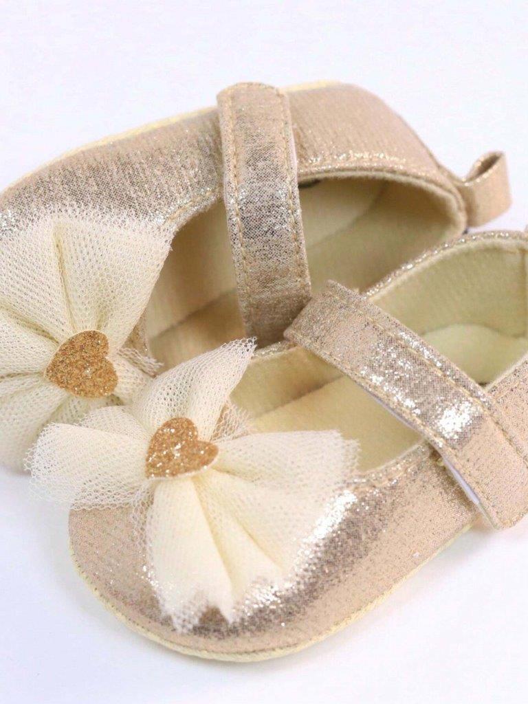 Baby Heart Princess Flats Champagne