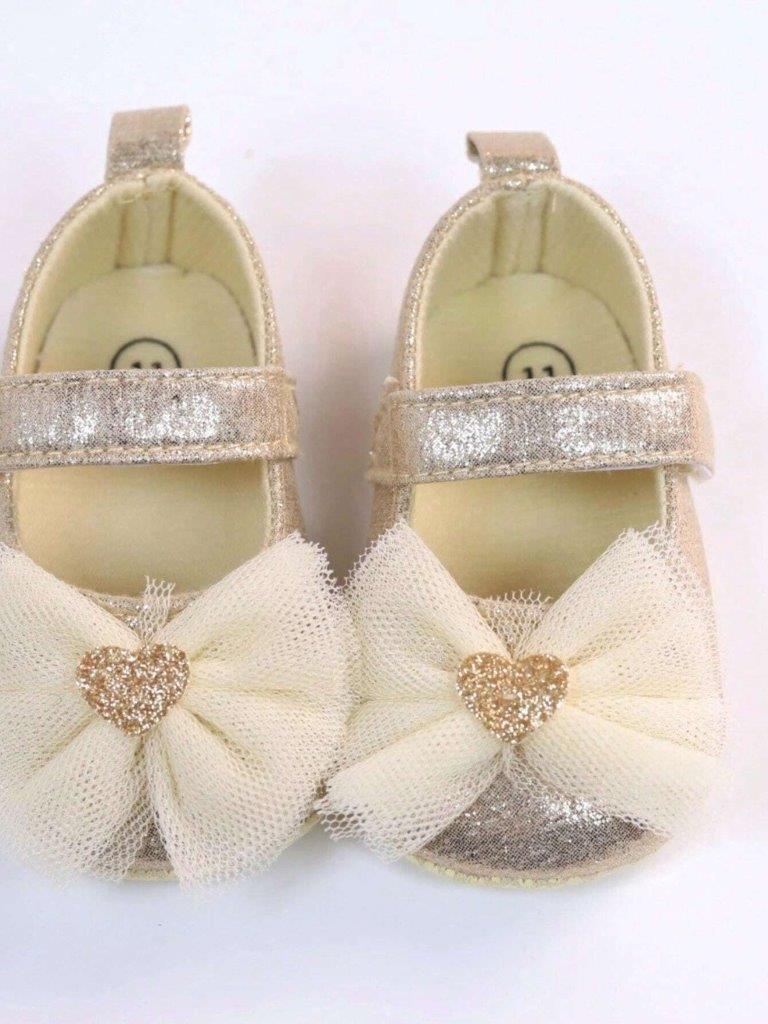 Baby Heart Princess Flats Champagne