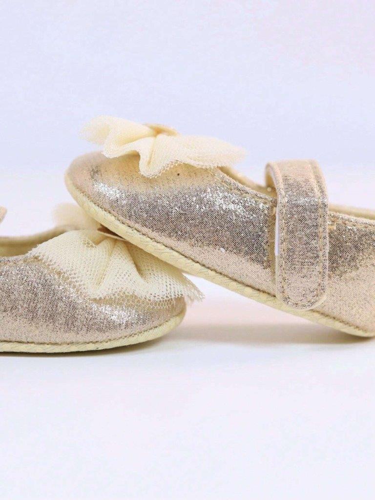 Baby Heart Princess Flats Champagne
