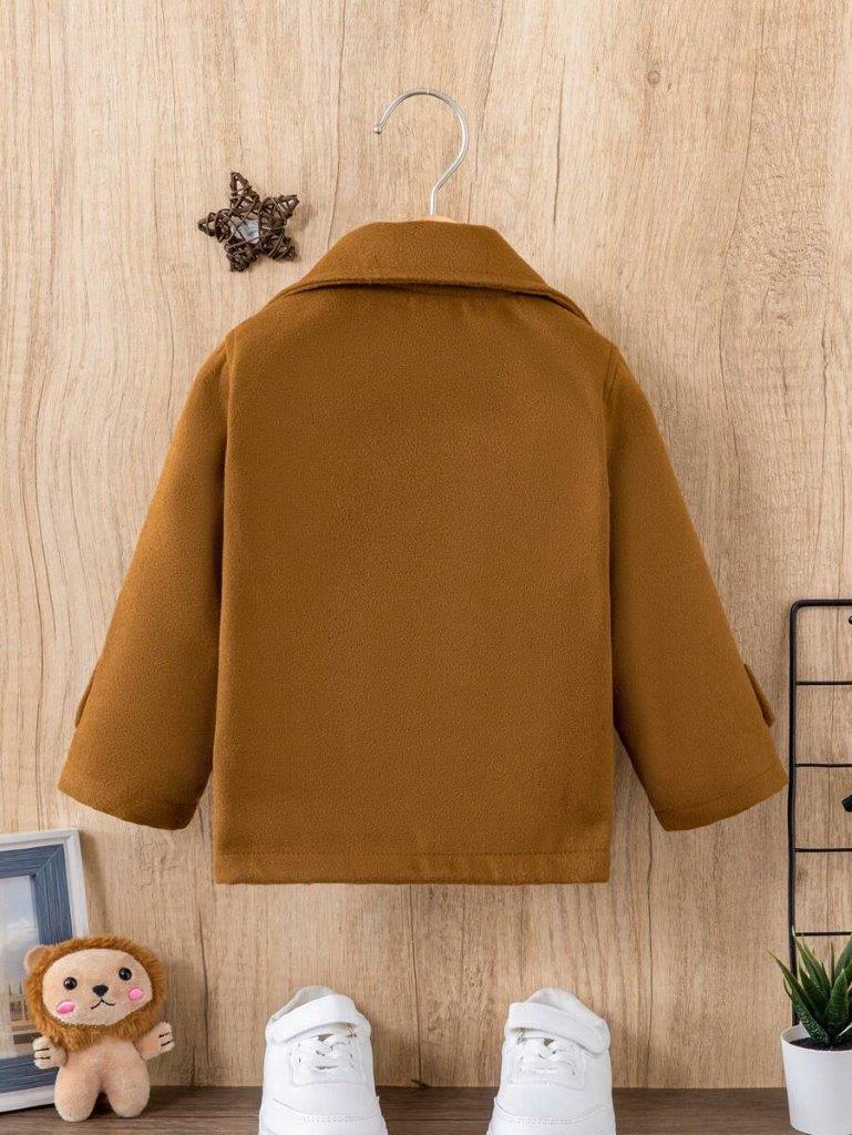 Baby Khaki Double Breasted Coat