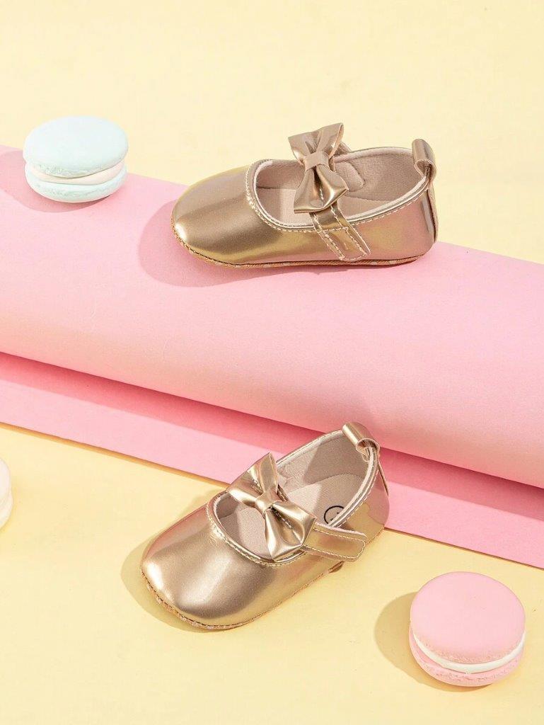 Baby Gold Bow Flats