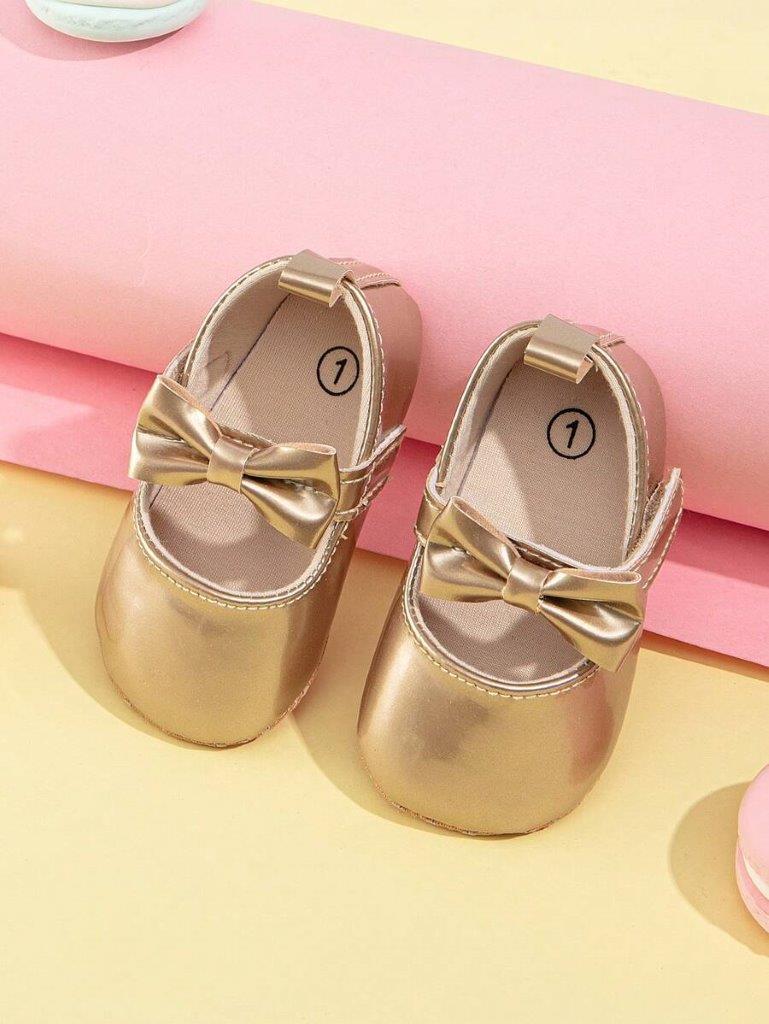 Baby Gold Bow Flats