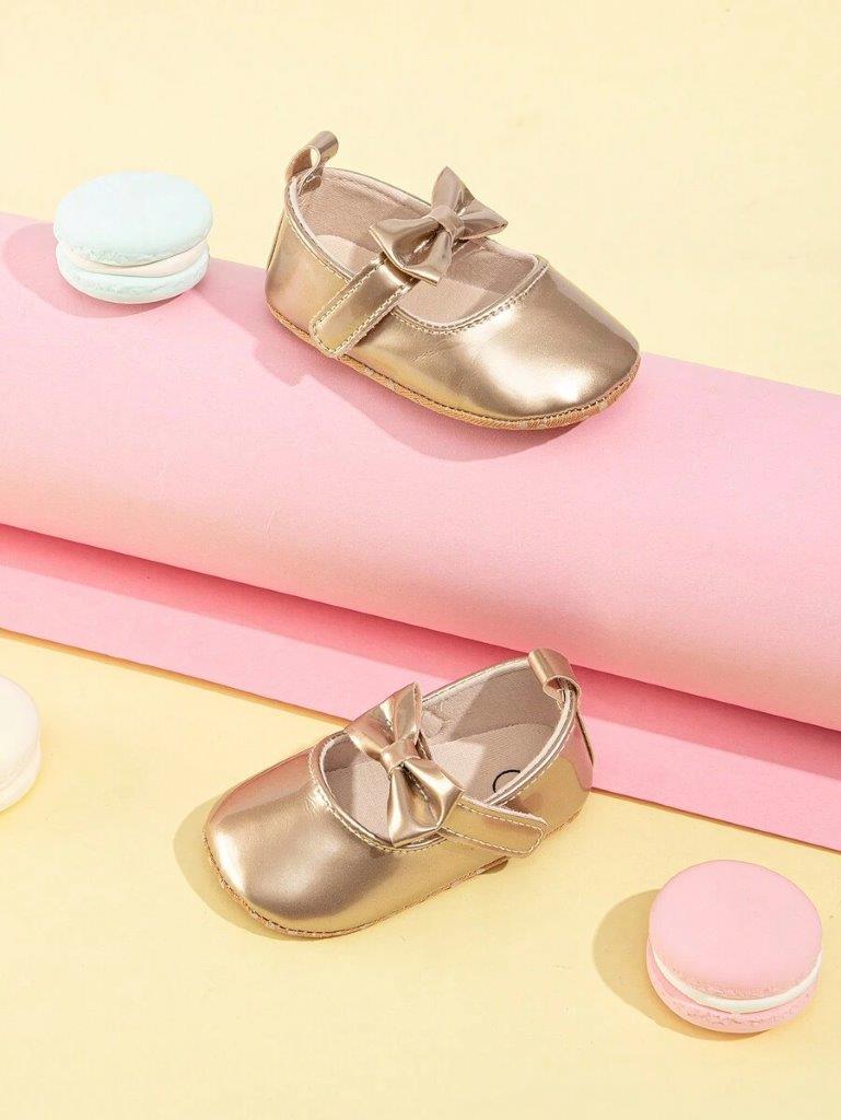 Baby Gold Bow Flats