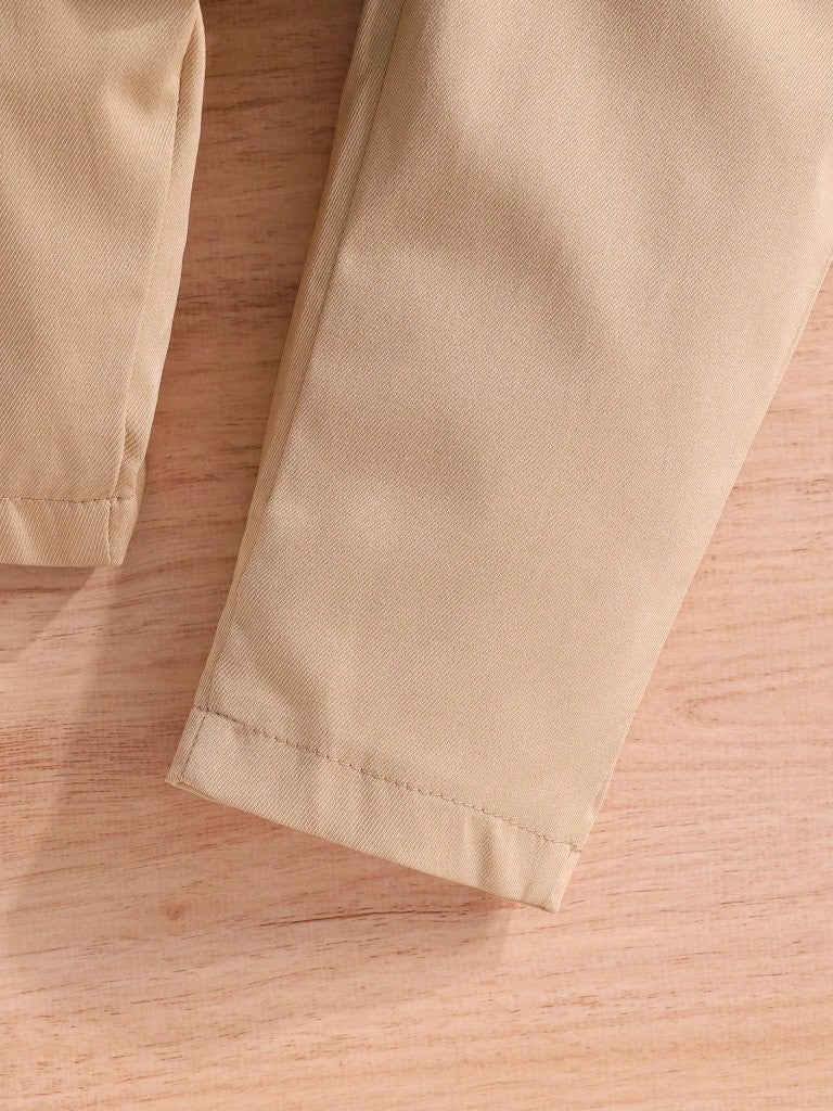 Baby Gentleman Solid Vest Shirt And Pants 3 Piece Set