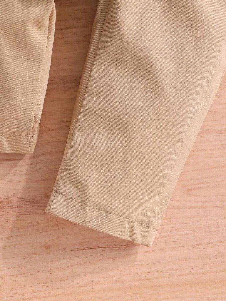 Baby Gentleman Solid Vest Shirt And Pants 3 Piece Set