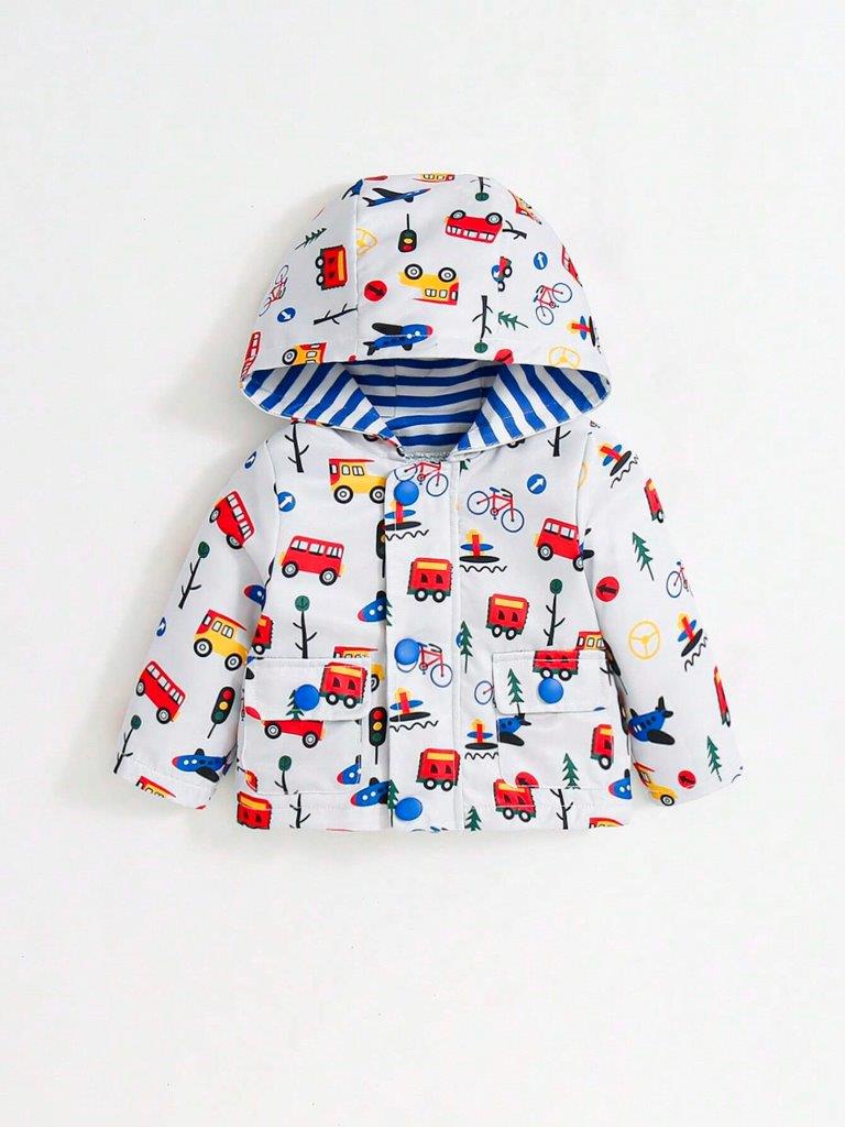 Baby Car Pattern Hoodie Jacket