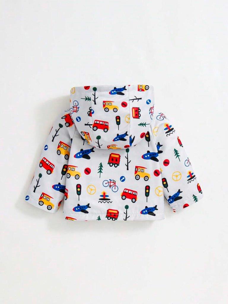 Baby Car Pattern Hoodie Jacket