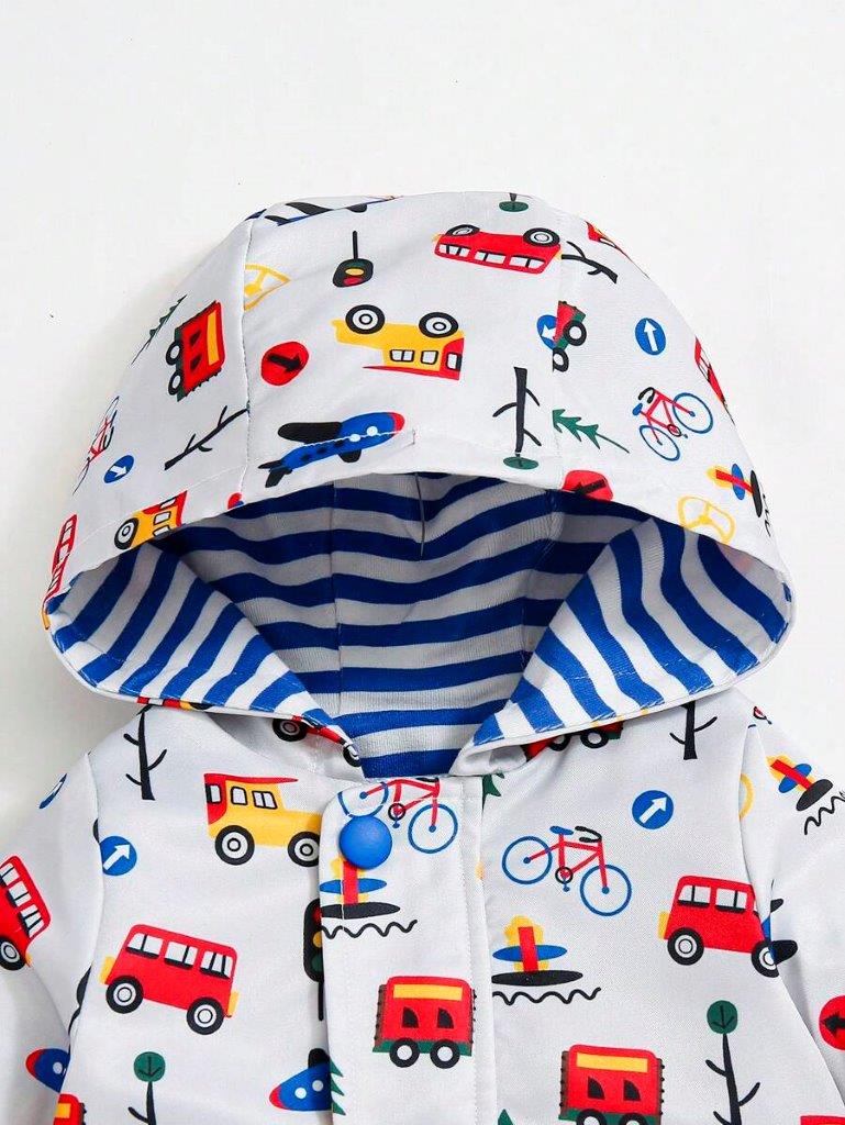 Baby Car Pattern Hoodie Jacket