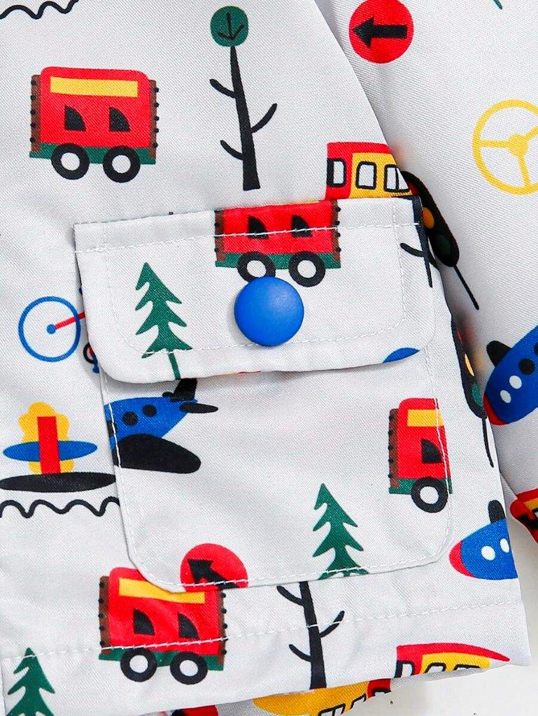 Baby Car Pattern Hoodie Jacket