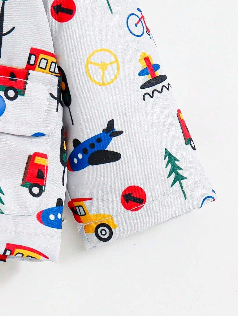 Baby Car Pattern Hoodie Jacket