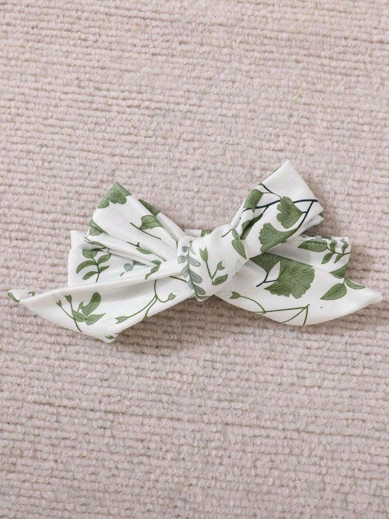 Baby Floral Ruffle Bodysuit And Pants Set Green