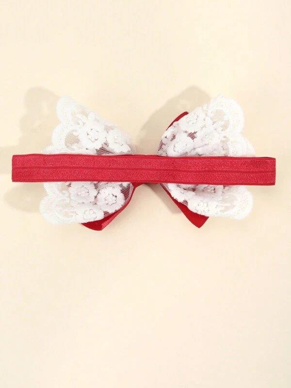 Baby 2 Piece Flower Headband Set Red