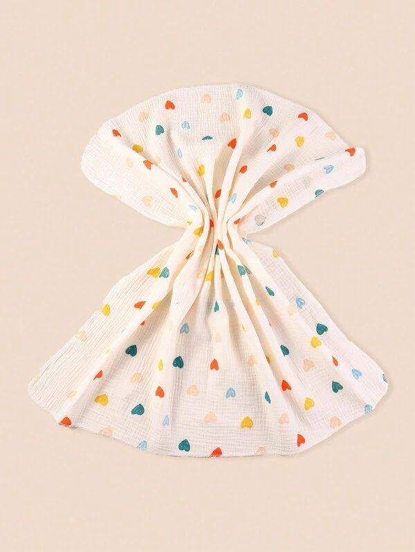 Baby Newborn Colour Heart Swaddle Blanket