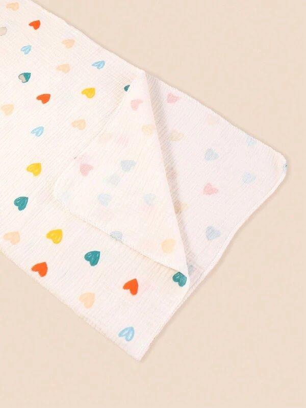 Baby Newborn Colour Heart Swaddle Blanket