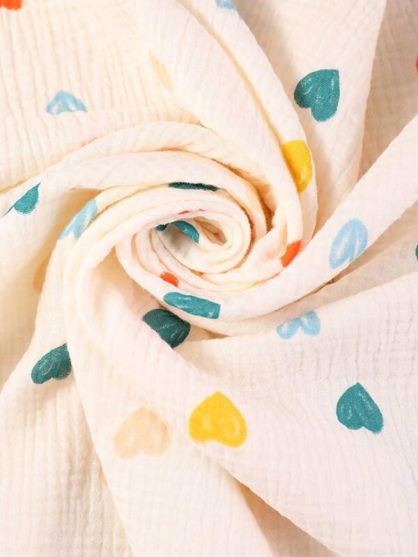 Baby Newborn Colour Heart Swaddle Blanket