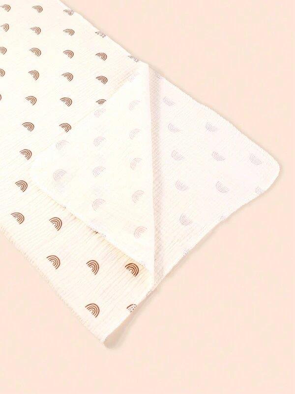 Baby Brown Rainbow Muslin Blanket