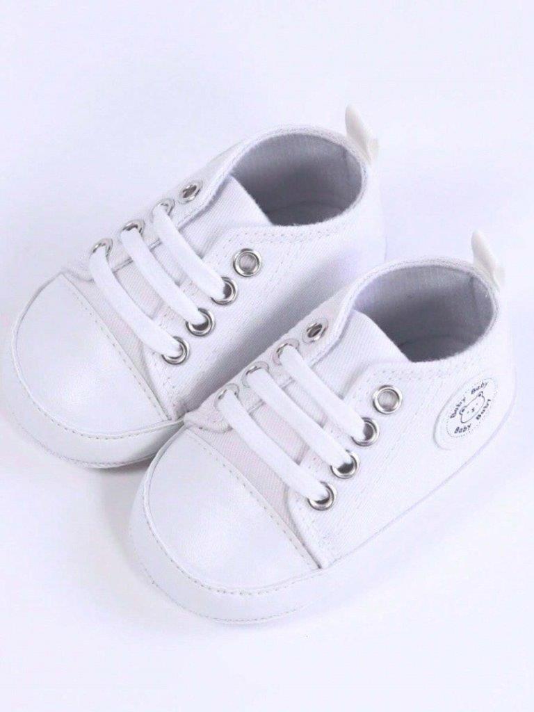Baby White Teddy Sneakers