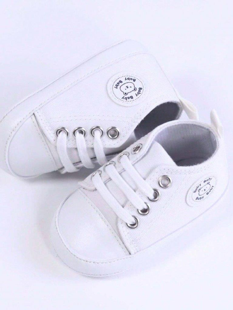 Baby White Teddy Sneakers