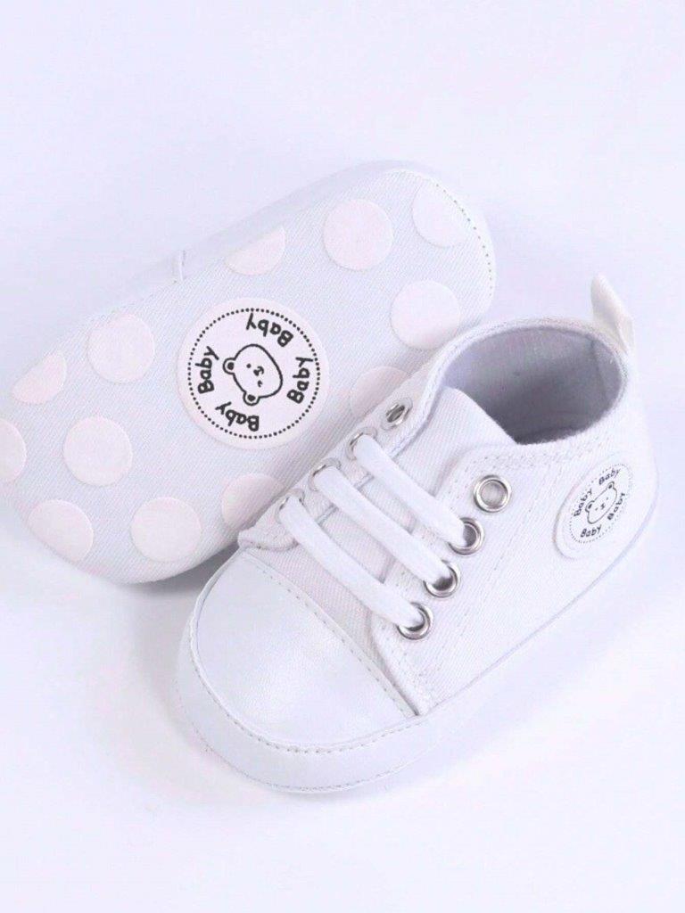 Baby White Teddy Sneakers
