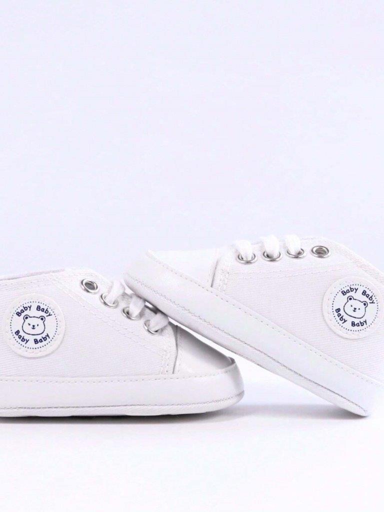 Baby White Teddy Sneakers