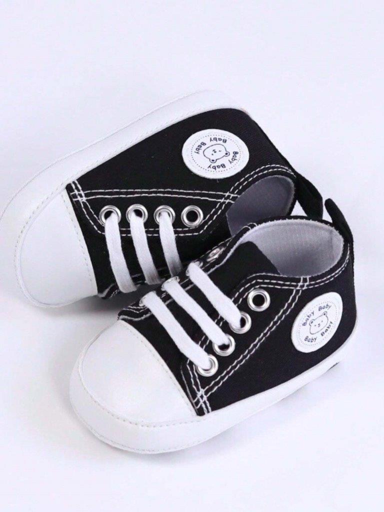 Baby Black Teddy Sneakers