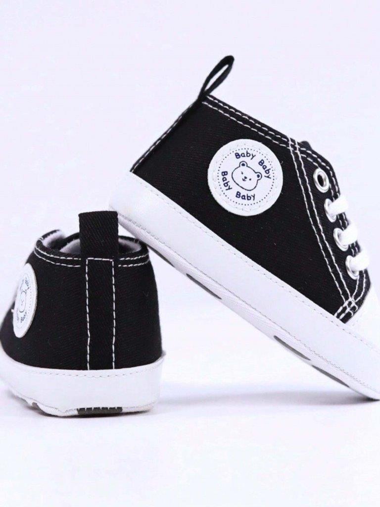 Baby Black Teddy Sneakers