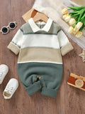 Baby Colourblock Knitted Jumpsuit