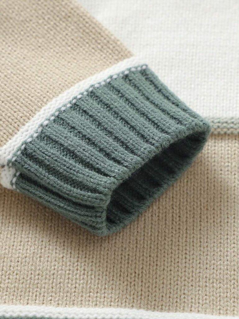 Baby Colourblock Knitted Jumpsuit
