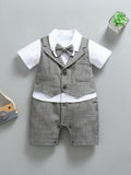 Baby Formal Gentleman Bow Tie Romper