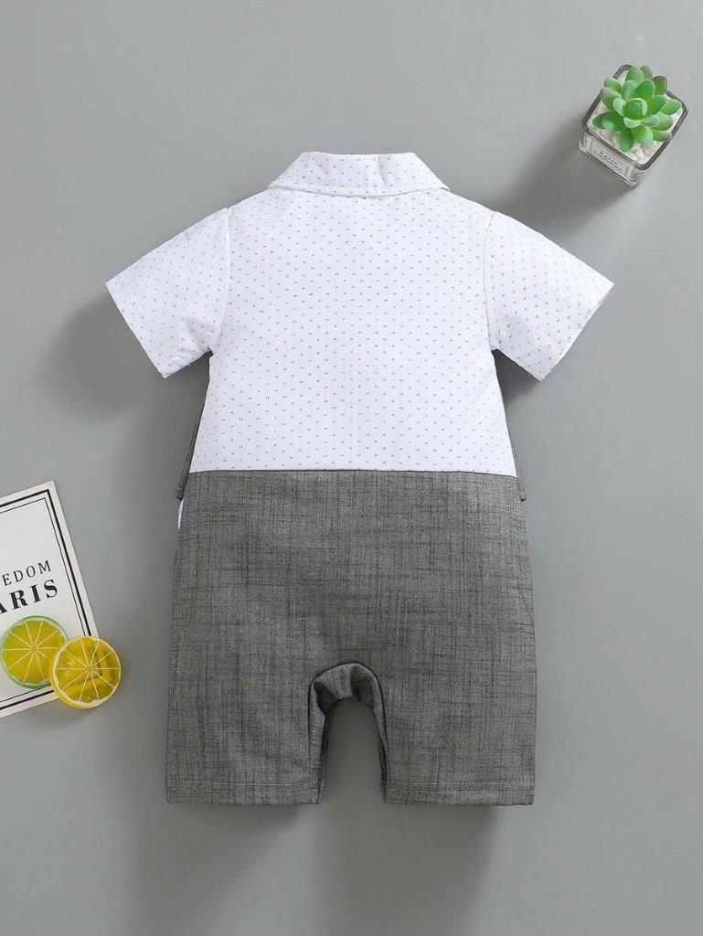 Baby Formal Gentleman Bow Tie Romper