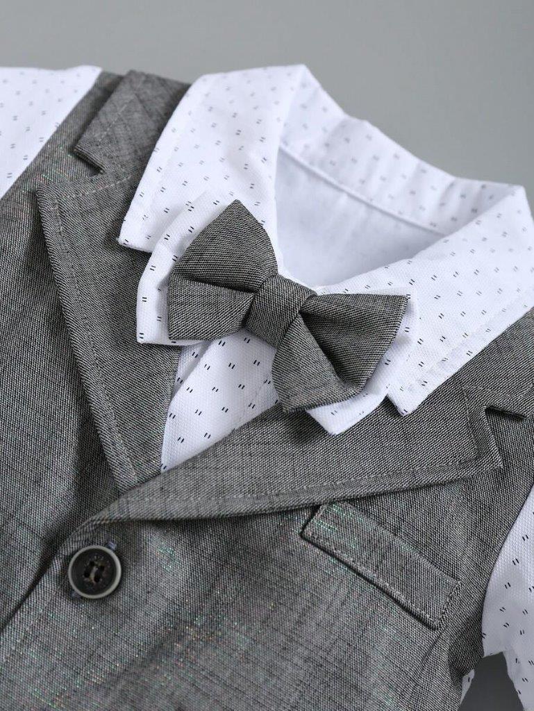 Baby Formal Gentleman Bow Tie Romper