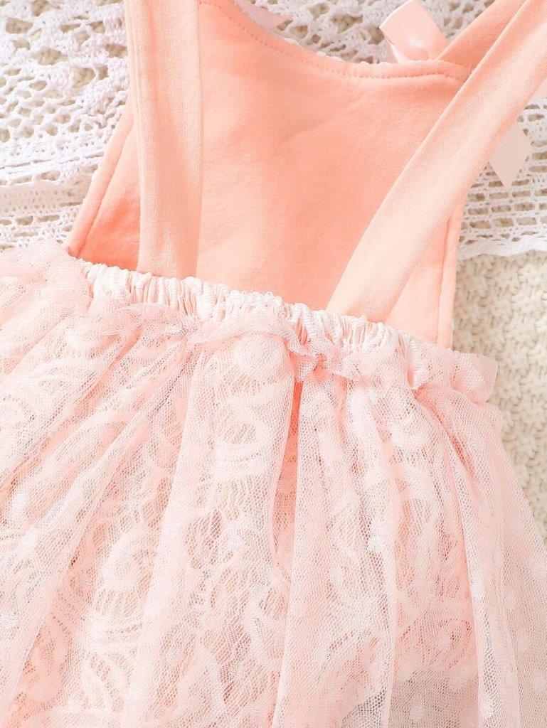 Baby Lace Bow One Year Old Birthday Romper