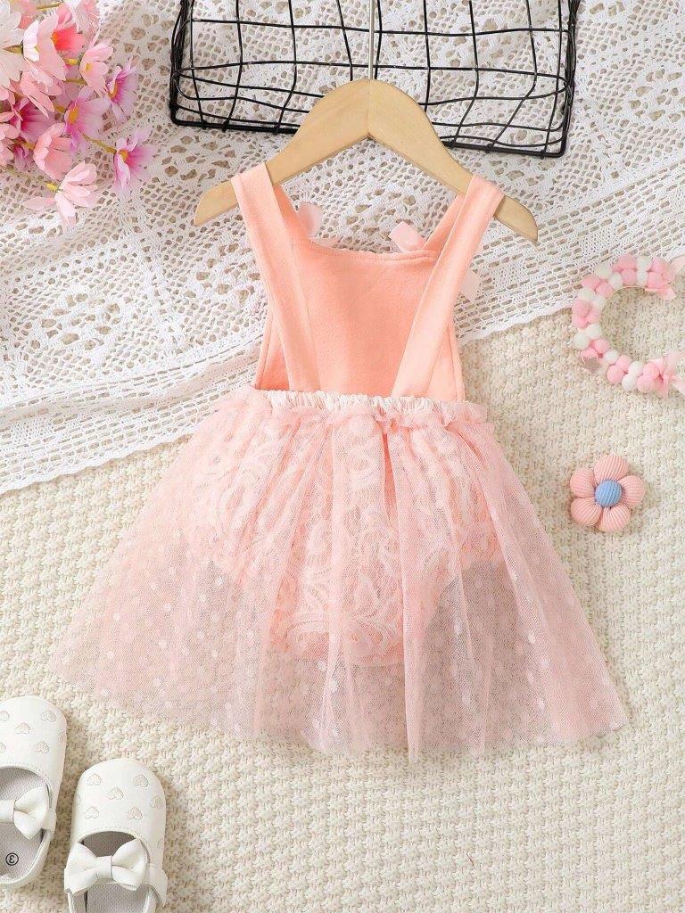 Baby Lace Bow One Year Old Birthday Romper