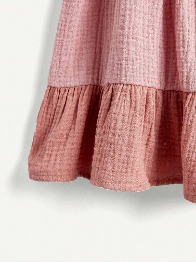 Baby Colour Block Ruffle Sleeve Dress