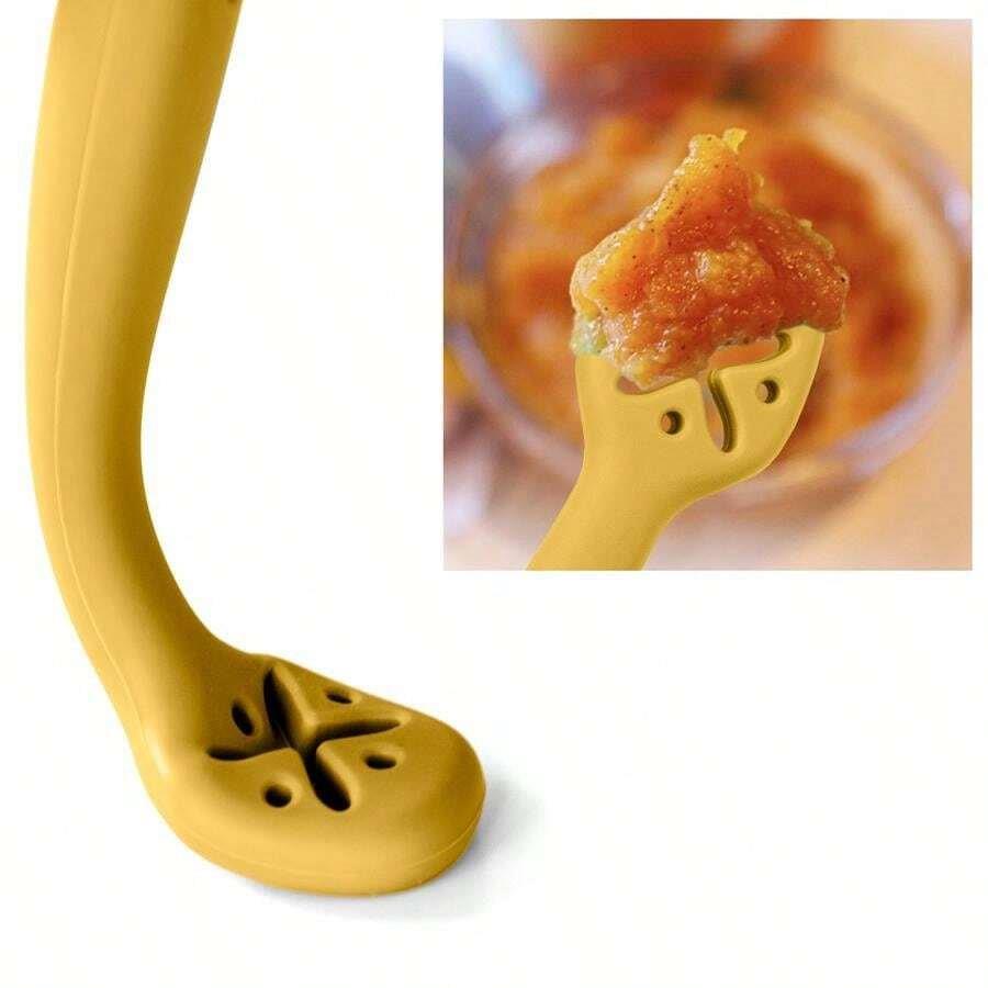 Baby 3 Piece Silicon Spoon Set Yellow