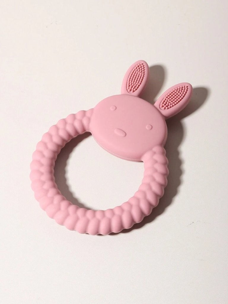 Baby Rabbit Ears Silicone Teether Pink