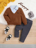 Baby 2 in 1 Collar Shirt And Pants Set