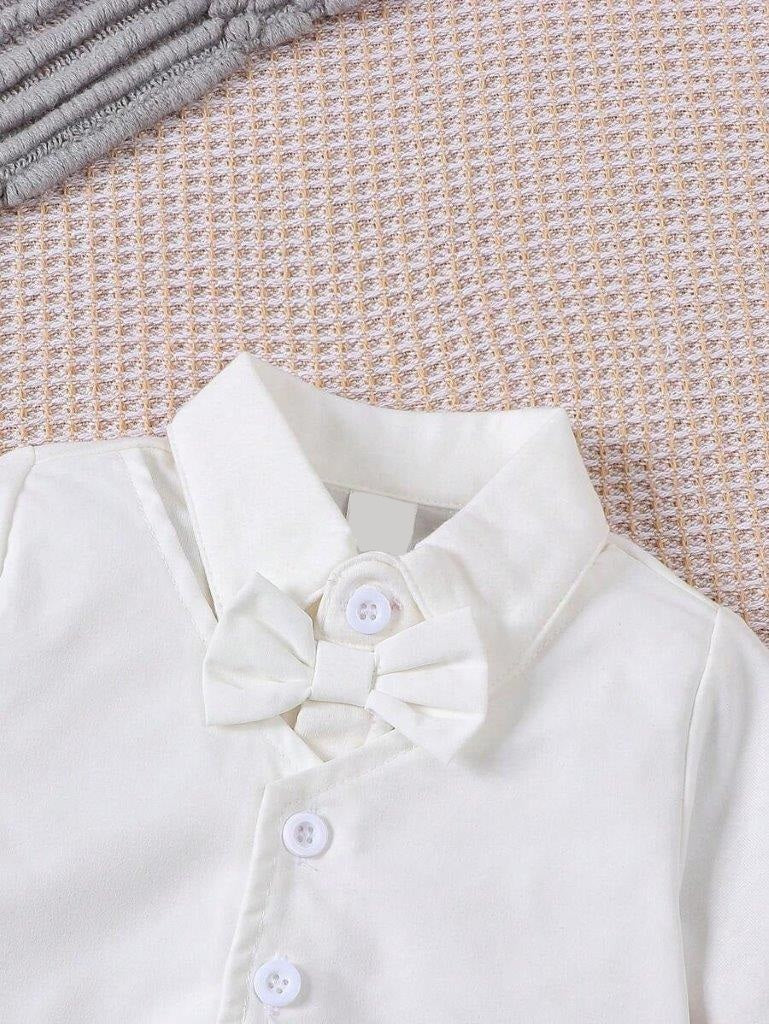 Baby 2 In 1 Bodysuit Baptism Outfit Without Bow Tie