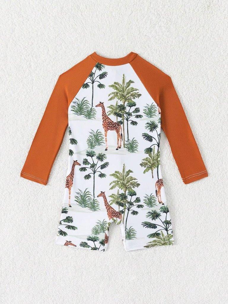 Baby Giraffe Print Swimming Costume