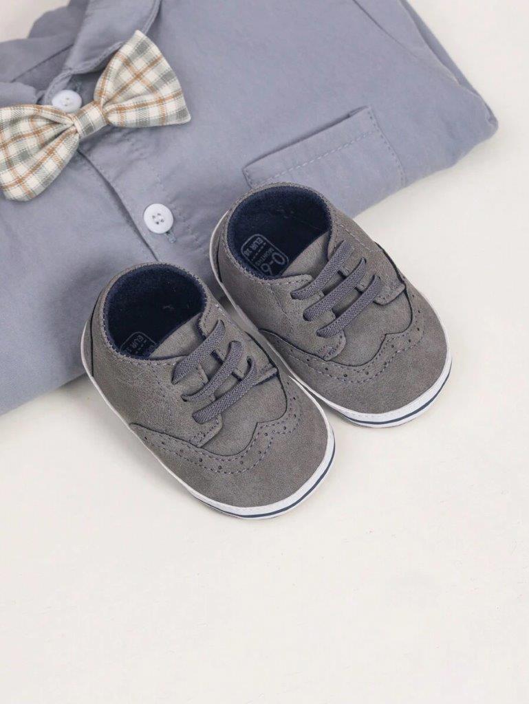 Baby Grey Pattern Shoes