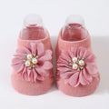 Baby Flower Decor Socks Dusty Pink