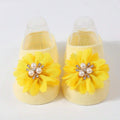 Baby Flower Decor Socks Yellow
