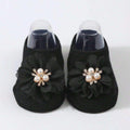 Baby Flower Decor Socks Black