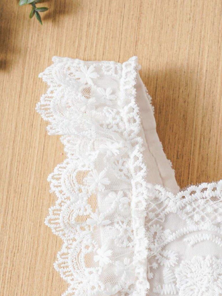 Baby Lace Ruffle Mesh Bodysuit Dress
