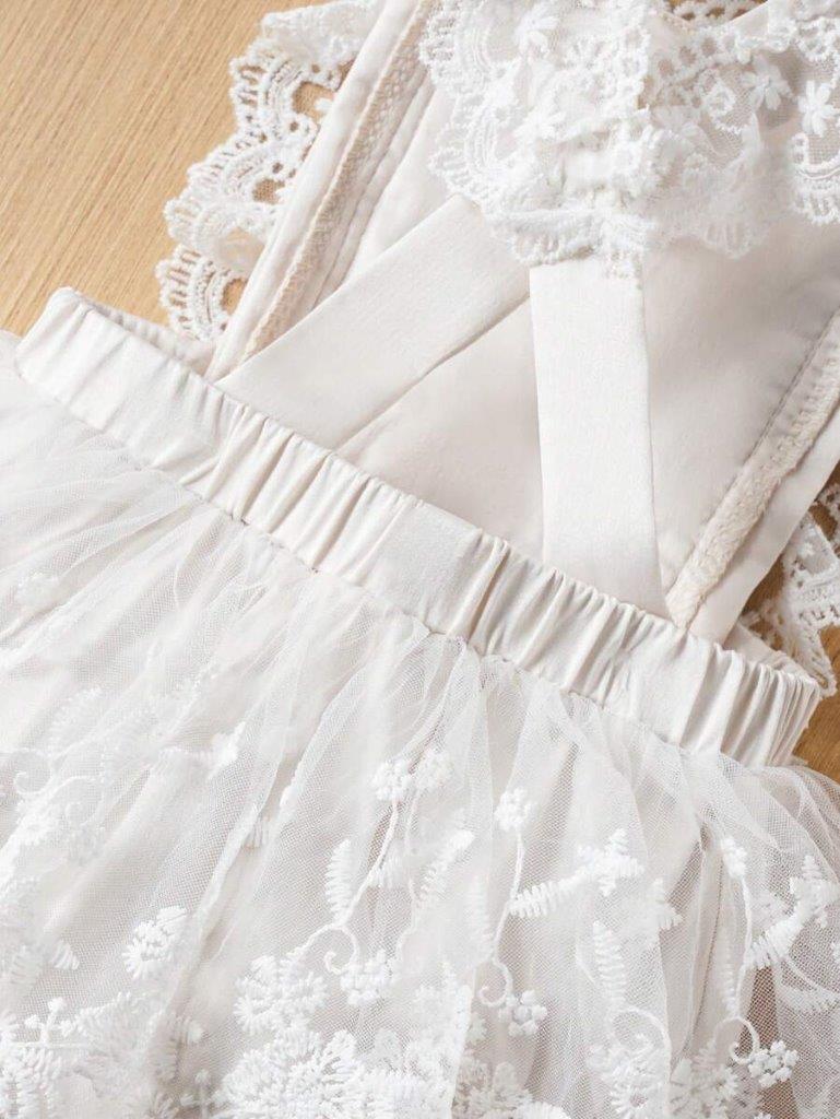 Baby Lace Ruffle Mesh Bodysuit Dress