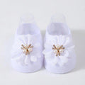 Baby Flower Decor Socks White