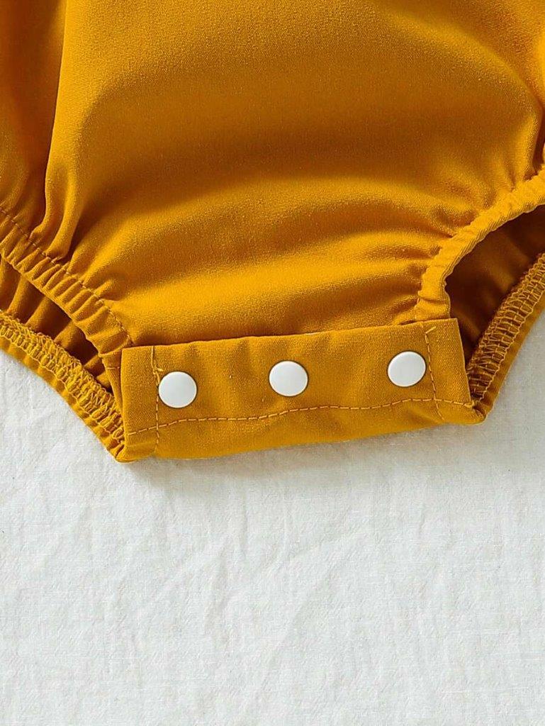 Baby Flora Pattern Front Bow Bodysuit