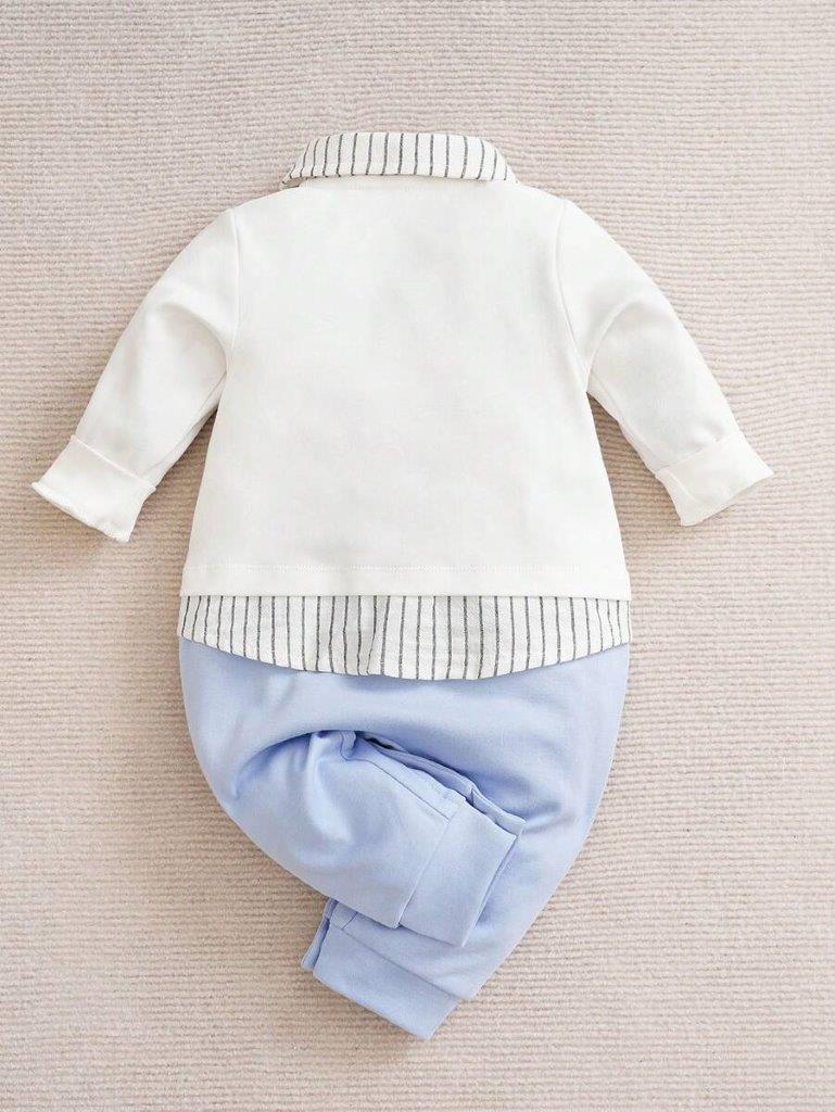 Baby 2 in 1 Stripe Collar Jumpsuit
