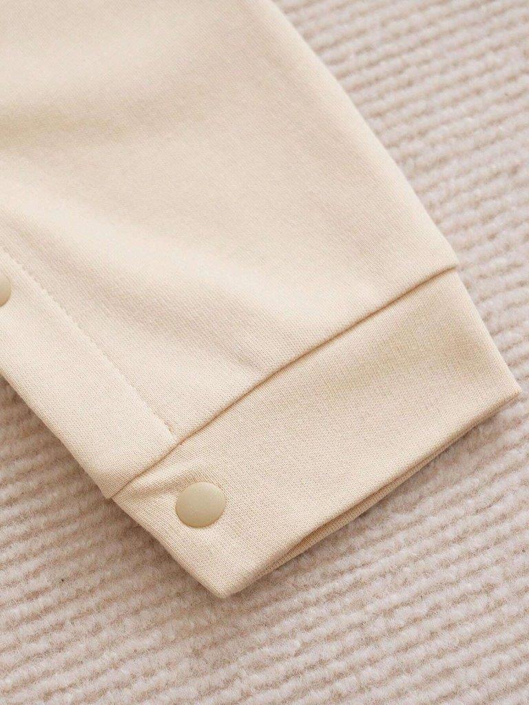 Baby 2 in 1 Stripe Collar Jumpsuit Apricot