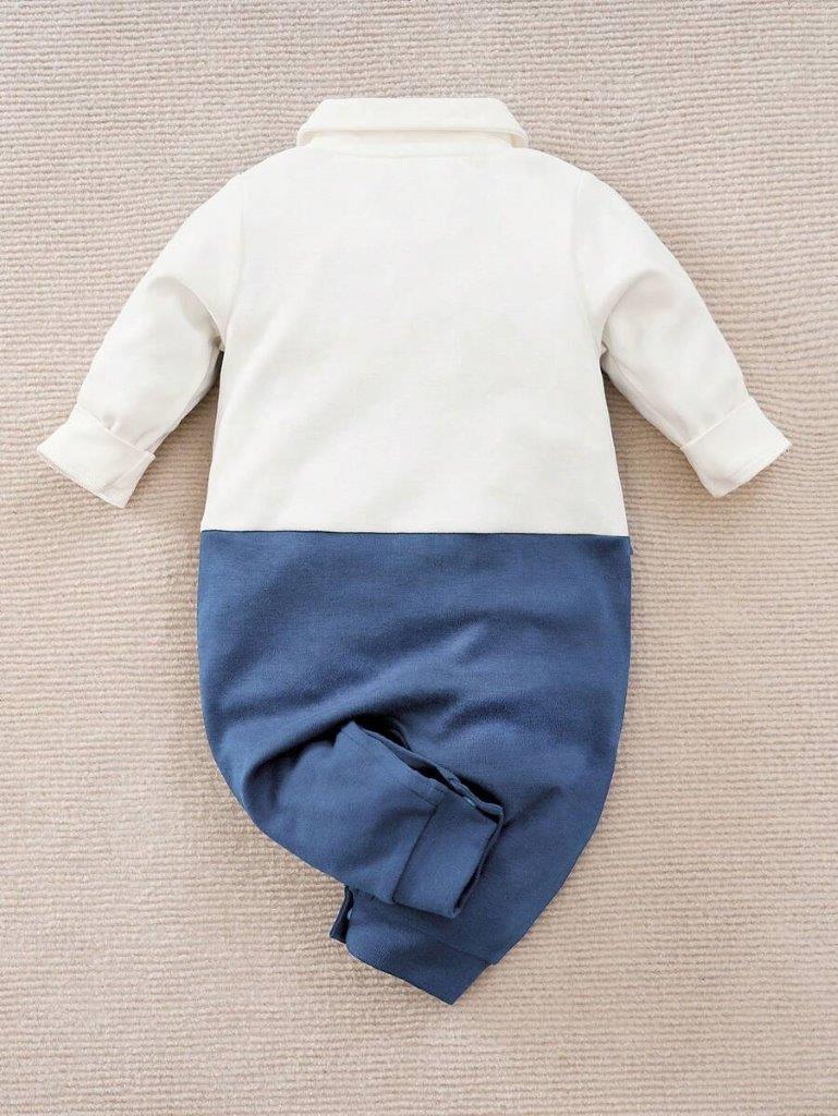 Baby Bow Tie 2 in 1 Jumpsuit Blue
